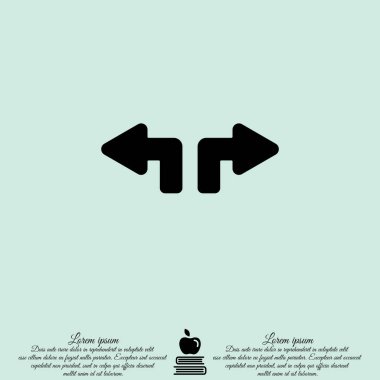 Web satırı simgesi. Oklar