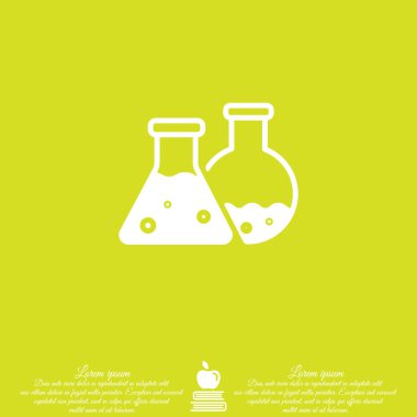 Laboratuvar şişeler simgesi