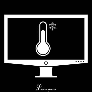 Web simgesi. Termometre