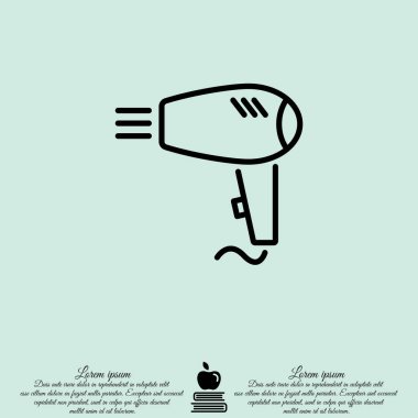 saç kurutma makinesi düz simgesi