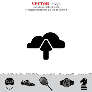 Web satırı simgesi. Bulut upload