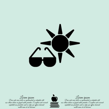 Güneş ve gözlük simgesi