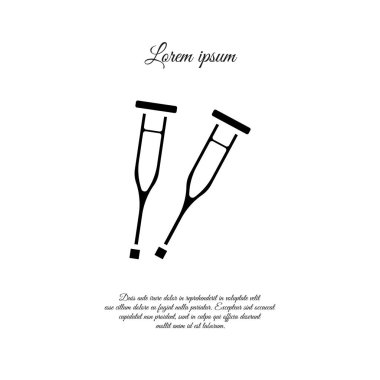 Web satırı simgesi. Koltuk değneği