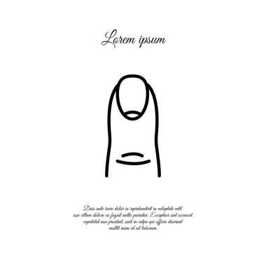 parmak tırnak düz simgesi ile