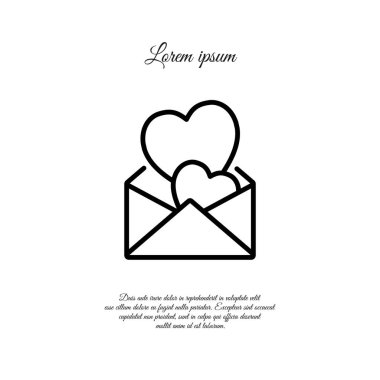 aşk mektubu simgesi