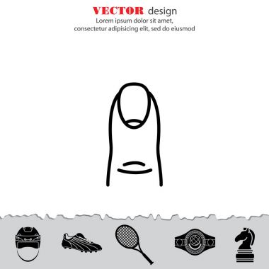 parmak tırnak düz simgesi ile