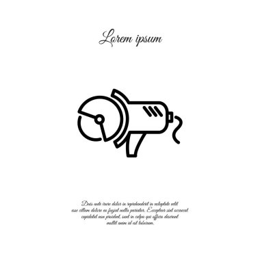 Elektrik açı değirmeni sembolü