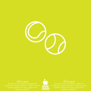 Tenis topları düz simgesi 