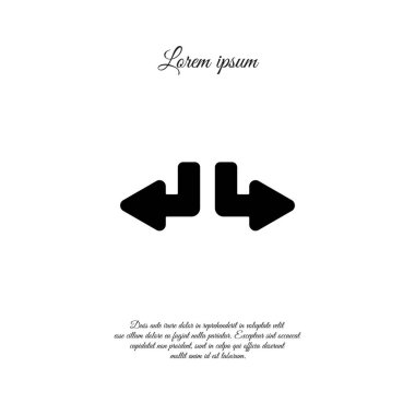 Web satırı simgesi. Oklar