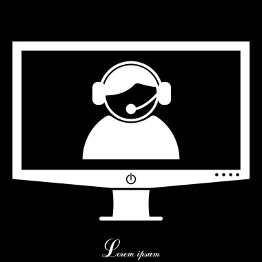 işleci ile kulaklık simgesi.  