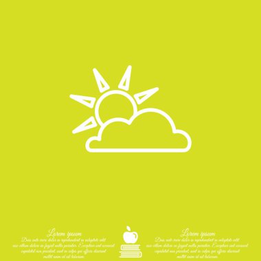 güneş ve bulut simgesi