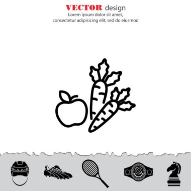 Elma ve havuç simgesi.