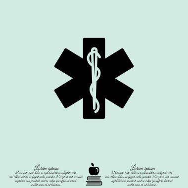 Web satırı simgesi. Tıp ambulans