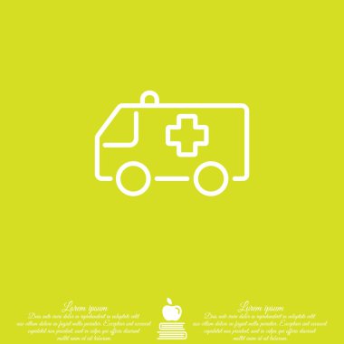 Ambulans çizgisi simgesi