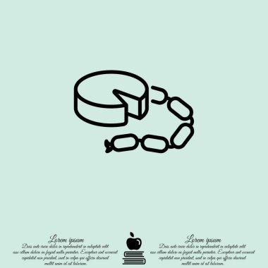 Peynir ve sosis Web satırı simgesi