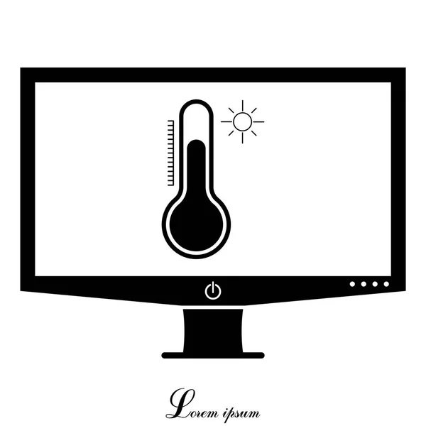 Web-Symbol. Thermometer — Stockvektor
