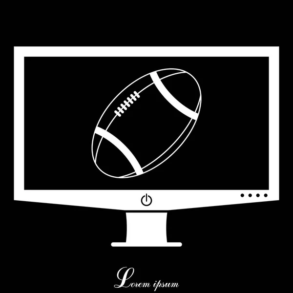 American football ball flat icon — Stock Vector