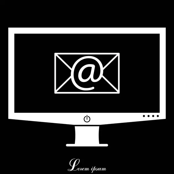 Mensaje de correo electrónico icono plano — Vector de stock