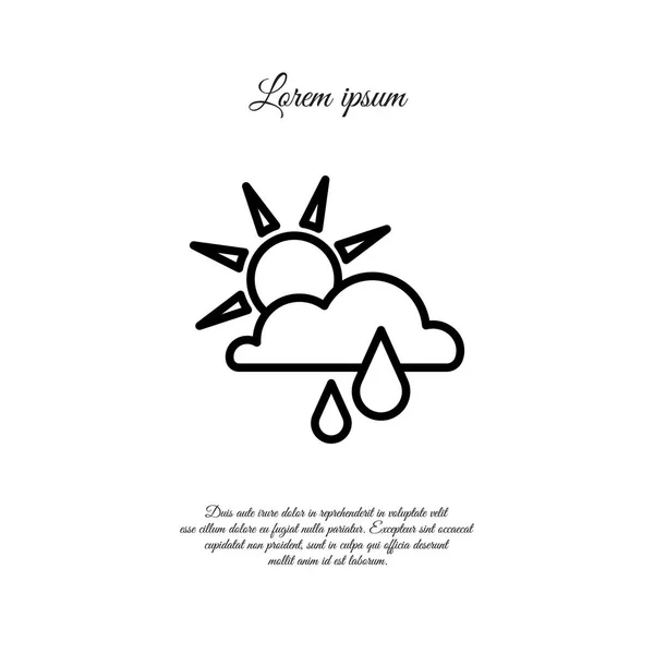 Sun, cloud and rain — Stock Vector