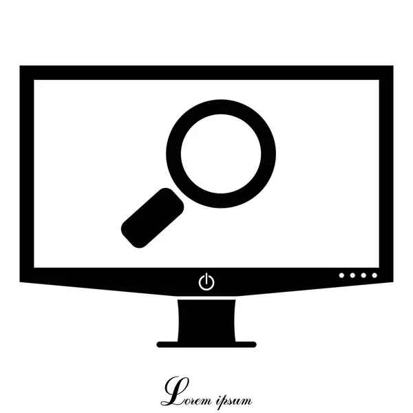 Search magnifier flat icon — Stock Vector