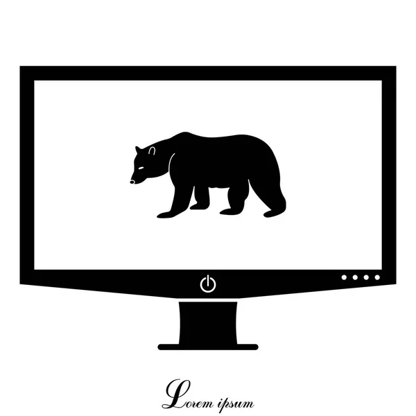 Bear web icon — Stock Vector