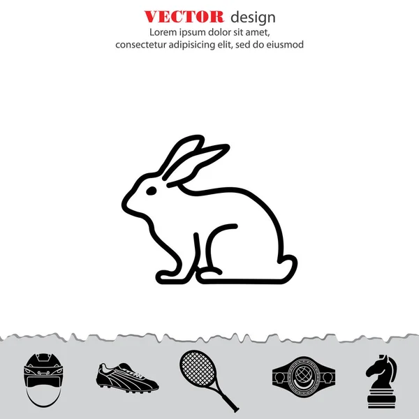 Kaninchenlinien-Ikone — Stockvektor