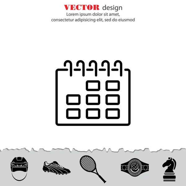 Icono de línea de calendario — Vector de stock