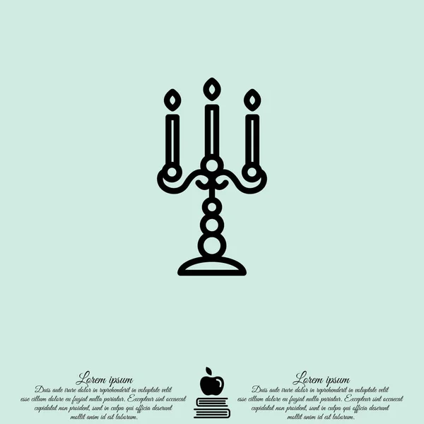 Candelabro icono web — Vector de stock