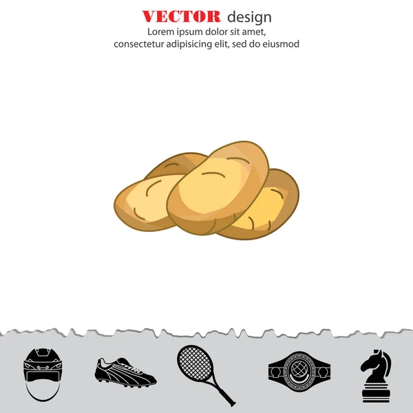 Batatas ícone de linha web — Vetor de Stock