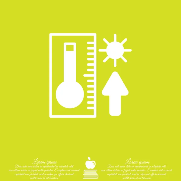 Web-ikonen. Termometer — Stock vektor