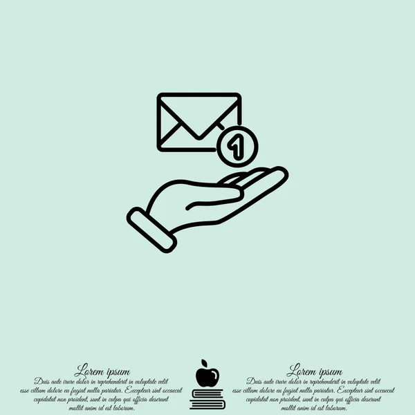 Design do ícone de e-mail . — Vetor de Stock
