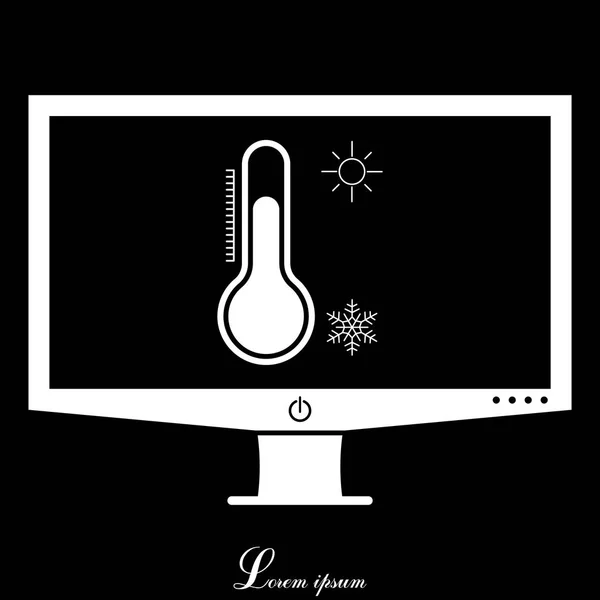 Web icoon. Thermometer — Stockvector