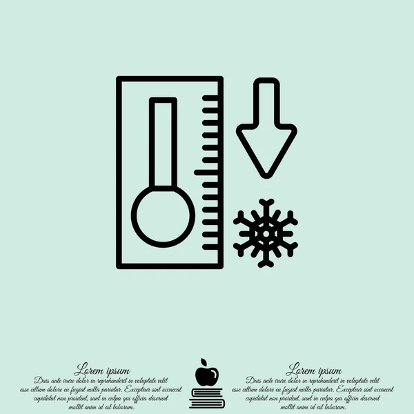 Web icon. Thermometer — Stock Vector