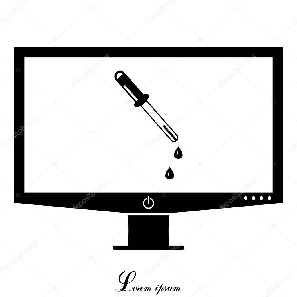 eyedropper web line icon