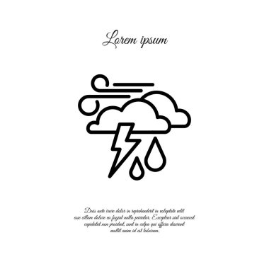 Thunderclouds, rüzgarlı hava