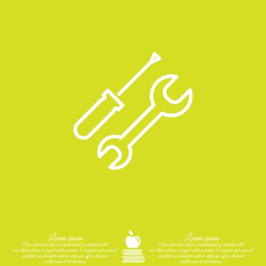 İngiliz anahtarı ve tornavida satırı simgesi