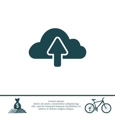 Web satırı simgesi. Bulut upload