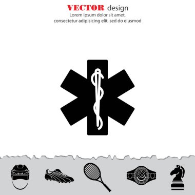 Web satırı simgesi. Tıp ambulans