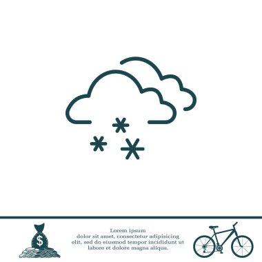 Simge bir bulut ile kar