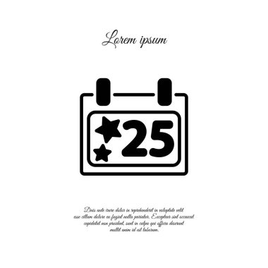 Noel güncel değil simgesi ile takvim