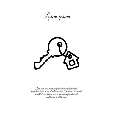 Elinde anahtar simgesi