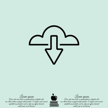 Web satırı simgesi. Bulut upload