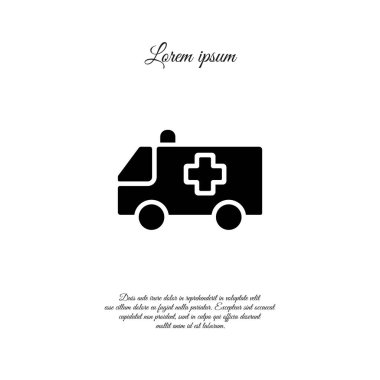 Ambulans çizgisi simgesi