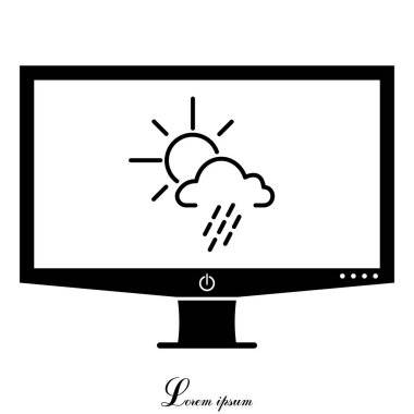 Güneş bulut ile yağmur arkasında