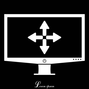 dört yön okları simge