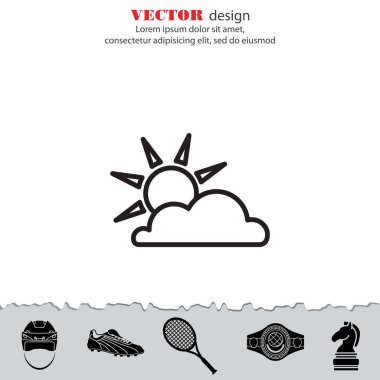 güneş ve bulut simgesi