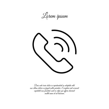 Telefon alıcısı ile arama simgesi