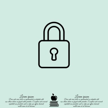 Web satırı simgesi. Asma kilit