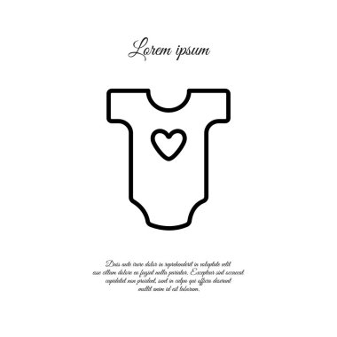 Web satırı simgesi. Bebek giysileri