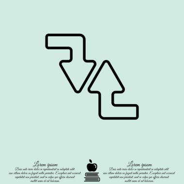 Web satırı simgesi. Oklar